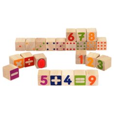 Eduplay Drevené pečiatky Matematika, 24 ks