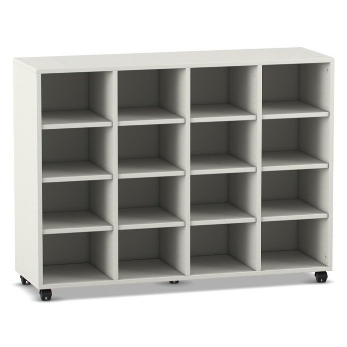 Betzold Mobilný regál Flexeo® so 16 priečinkami, 98 cm