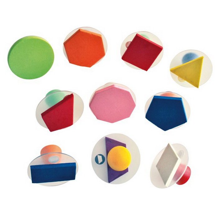 Eduplay Sada pečiatok Geometrické tvary, 10 ks