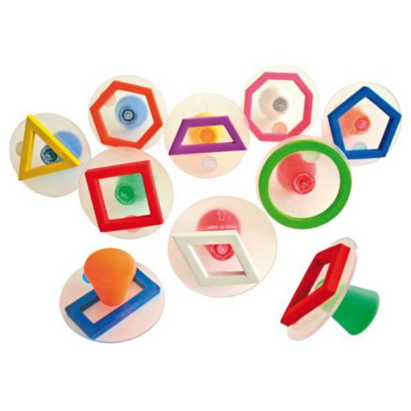 Eduplay Sada pečiatok Geometrické tvary Obrysy, 10 ks