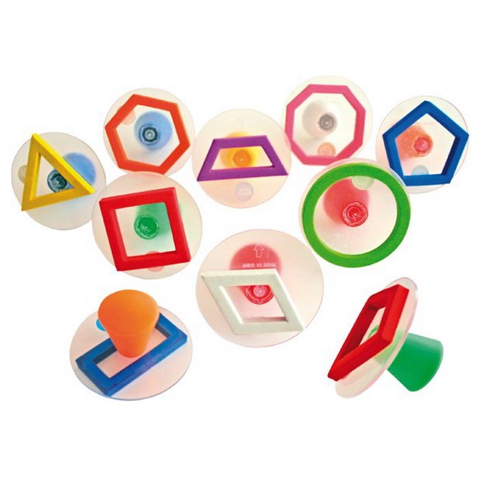 Eduplay Sada pečiatok Geometrické tvary Obrysy, 10 ks