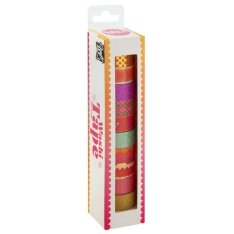 Grafix Washi pásky mix oranžové, 10 ks