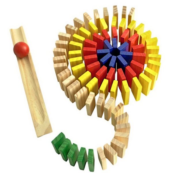 2 Kids Toys Drevená dominová dráha, 400 ks