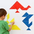 Betzold Magnetický tangram na tabuľu, 3 sety