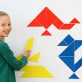 Betzold Magnetický tangram na tabuľu, 3 sety