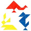 Betzold Magnetický tangram na tabuľu, 3 sety