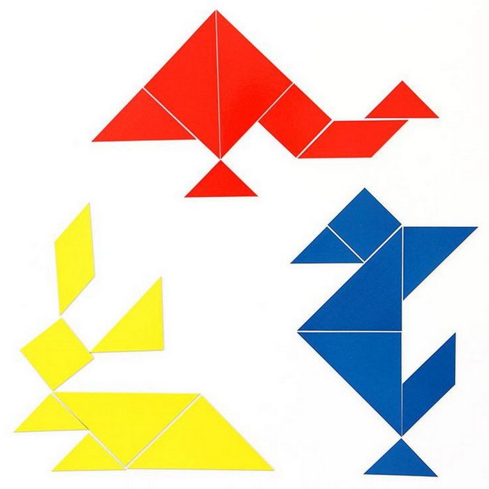 Betzold Magnetický tangram na tabuľu, 3 sety