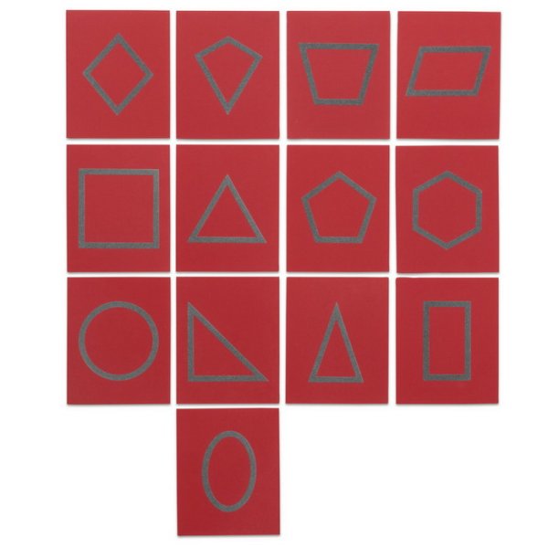 Betzold Taktilné tabuľky Geometria, 13 ks