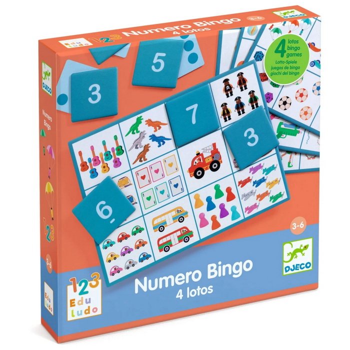 Djeco Eduludo Číselné bingo, 4v1