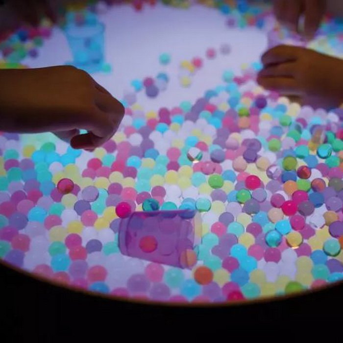 Eduplay Drevený podsvietený LED panel, Ø 47 cm