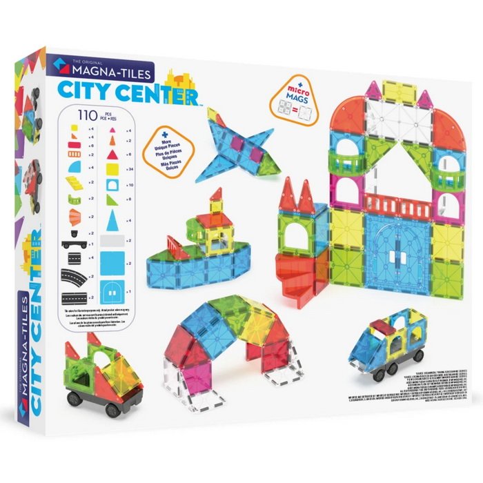 MagnaTiles Školská magnetická stavebnica City Center, 110 dielov