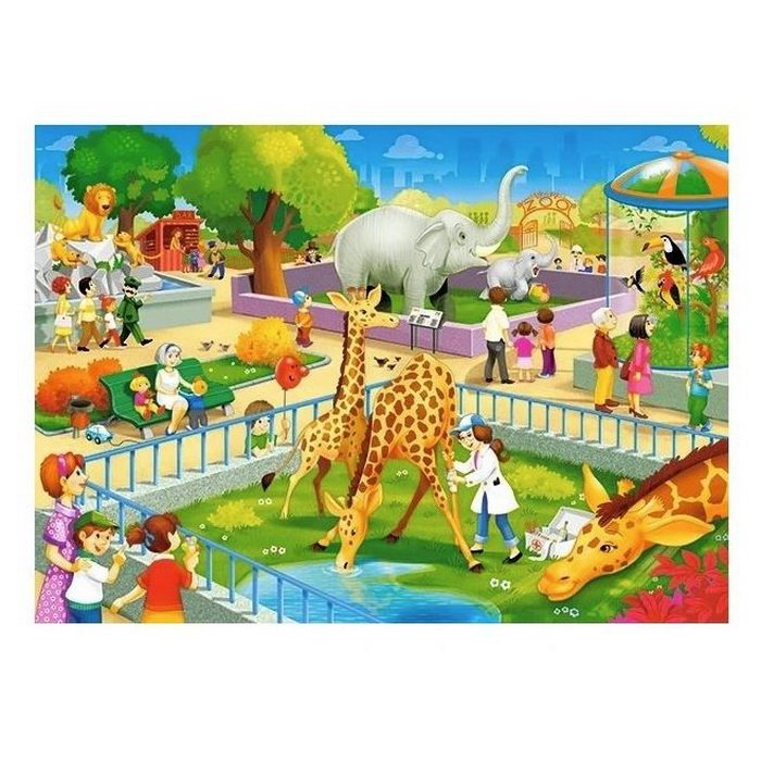 Castorland Puzzle Návšteva ZOO, 60 dielikov
