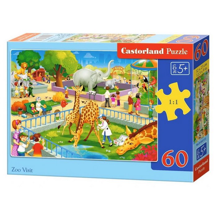 Castorland Puzzle Návšteva ZOO, 60 dielikov