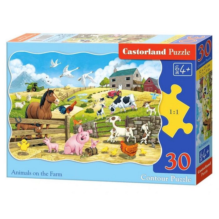 Castorland Puzzle Zvieratká na farme, 30 dielikov