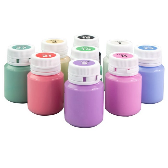 ROSA Farby na textil PASTEL 9x20ml