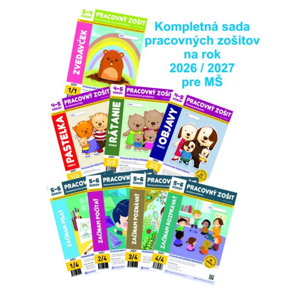 Vzorkové zošity pre materské školy 8 ks (2026, 28. edícia)