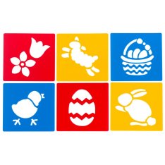 Eduplay Plastové šablóny Veľká noc, 6 ks