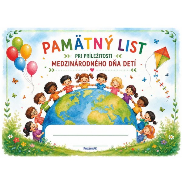 Pamätný list Deň detí, A5