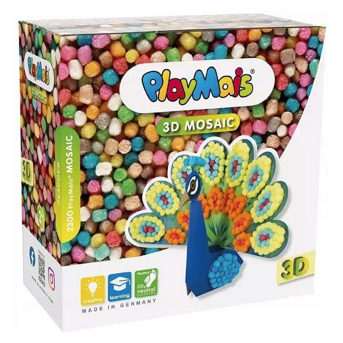 Playmais Mozaika 3D Páv, 2300 ks