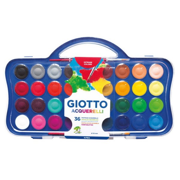 Giotto Vodové farby 36 ks s 2 štetcami