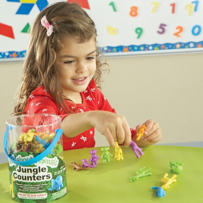 Learning Resources Divoké zvieratká na triedenie, 72 ks