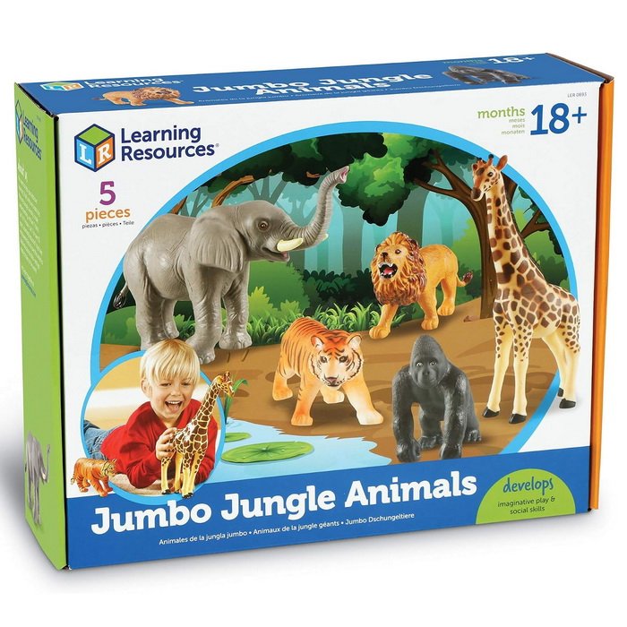 Learning Resources Figúrky zvierat z džungle, 5 ks