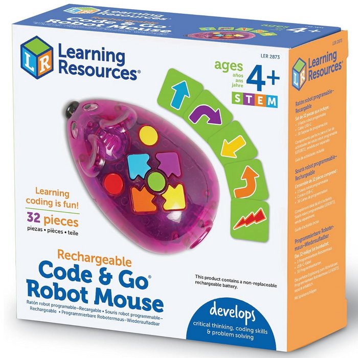 Learning Resources Kódovanie - Robotická myška Code & Go (USB)