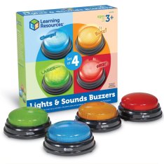 Learning Resources Zvukové a svetelné bzučiaky, 4 ks