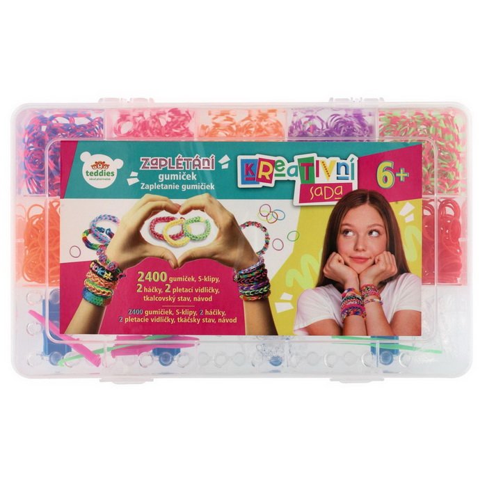 Teddies Urob si svoj náramok z gumičiek, sada 2400 ks