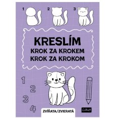 Trefl Pracovný zošit Kreslím krok za krokom Zvieratá, 24 strán