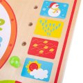 Bigjigs Toys Drevený kalendár s hodinami, anglický