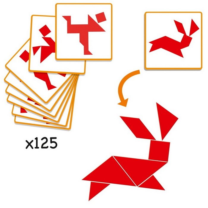 Djeco Sologic Tangram, 125 zadaní