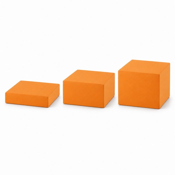 Betzold Štvorcová taburetka, oranžová