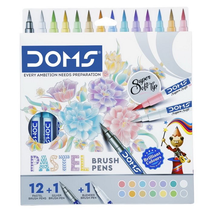 Doms Štetcové fixky pastelové, 14 ks
