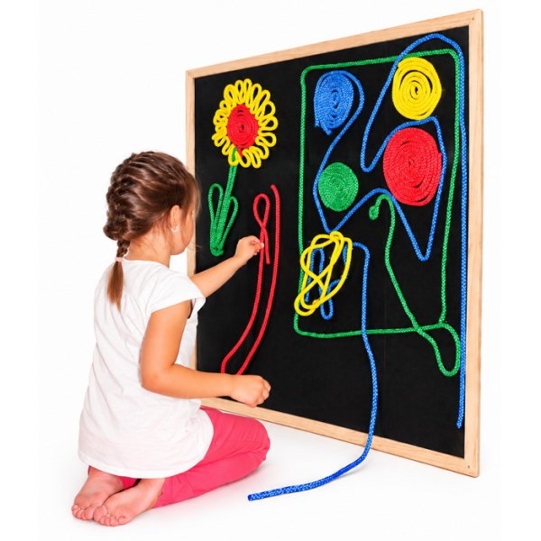 Eduplay Kreatívna tabuľa na šnúrkové obrázky, 70 x 70 cm