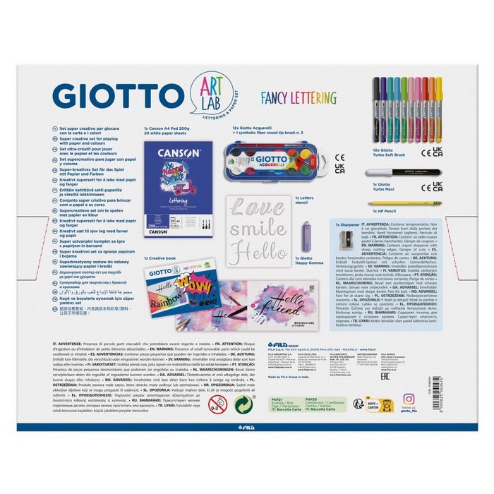 Giotto Kreatívna sada Ozdobné písmo, 45 ks