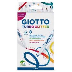 Giotto Turbo Glitter akrylové trblietavé fixky, 8 ks