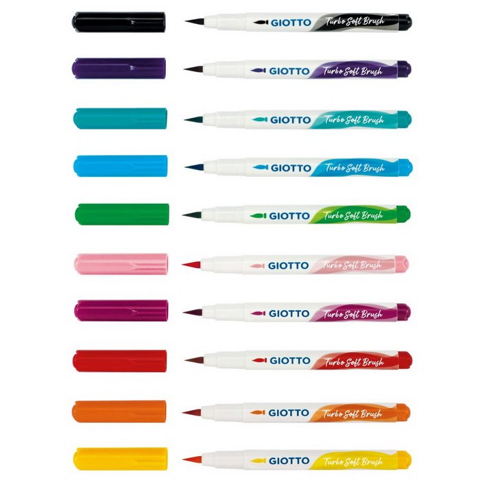 Giotto Turbo Soft Brush štetcové fixky, 10 ks