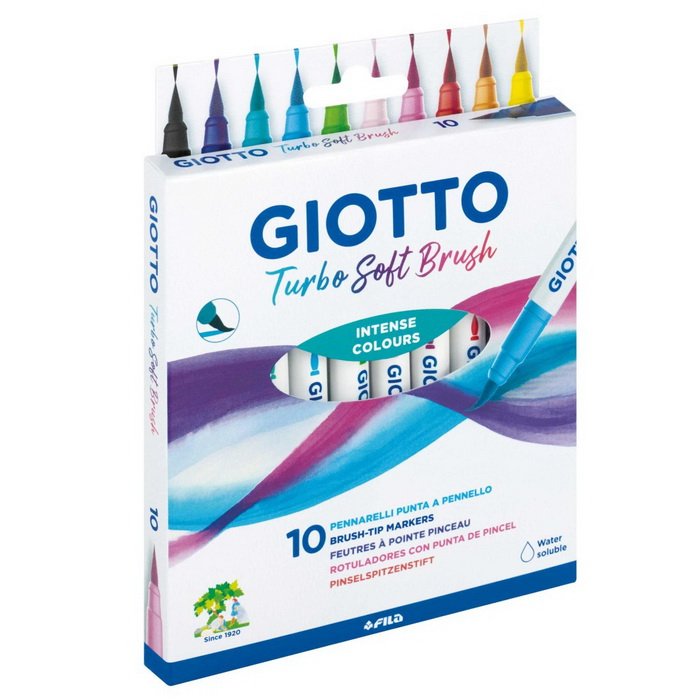 Giotto Turbo Soft Brush štetcové fixky, 10 ks