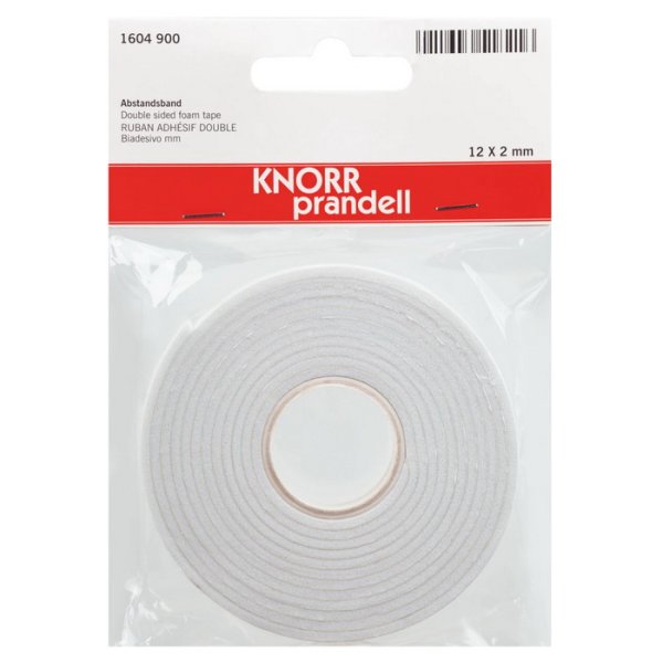 Knorr Obojstranná lepiaca páska biela,  12 mm x 2 m