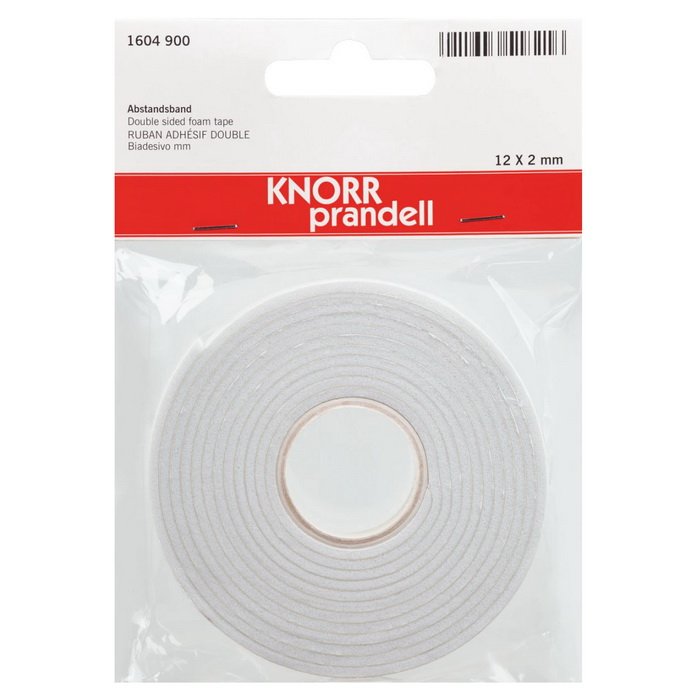 Knorr Obojstranná lepiaca páska biela,  12 mm x 2 m