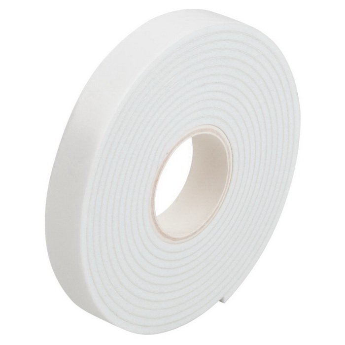 Knorr Obojstranná lepiaca páska biela,  12 mm x 2 m