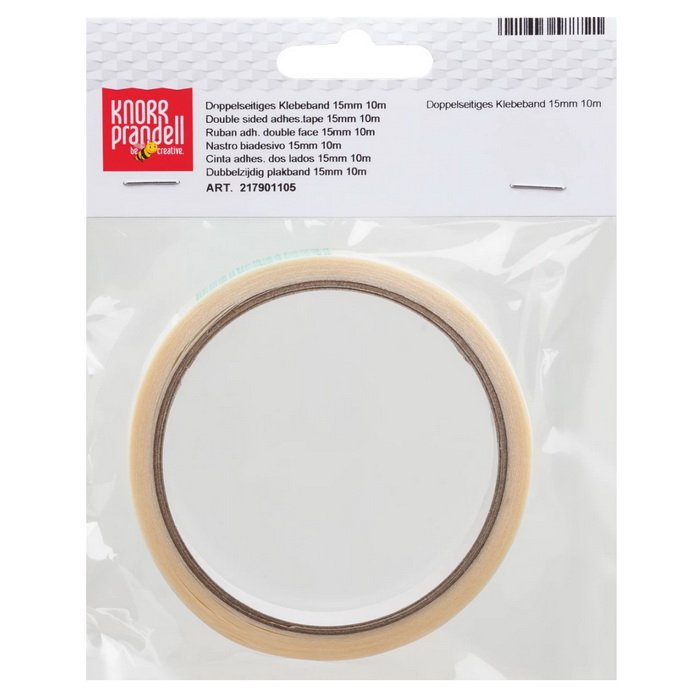 Knorr Obojstranná lepiaca páska transparentná, 15 mm x 10 m