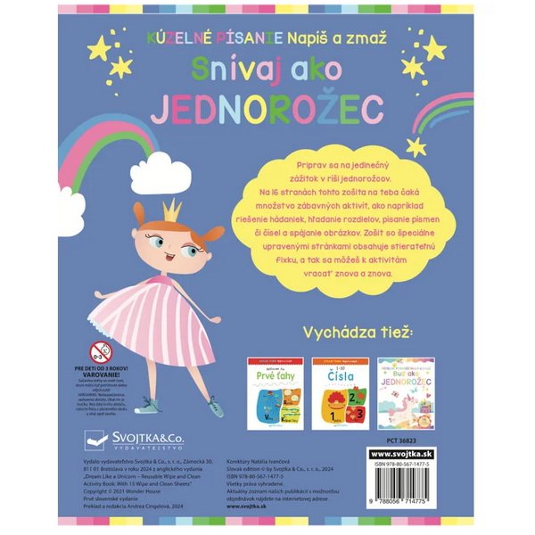 Snívaj ako jednorožec - napíš a zmaž